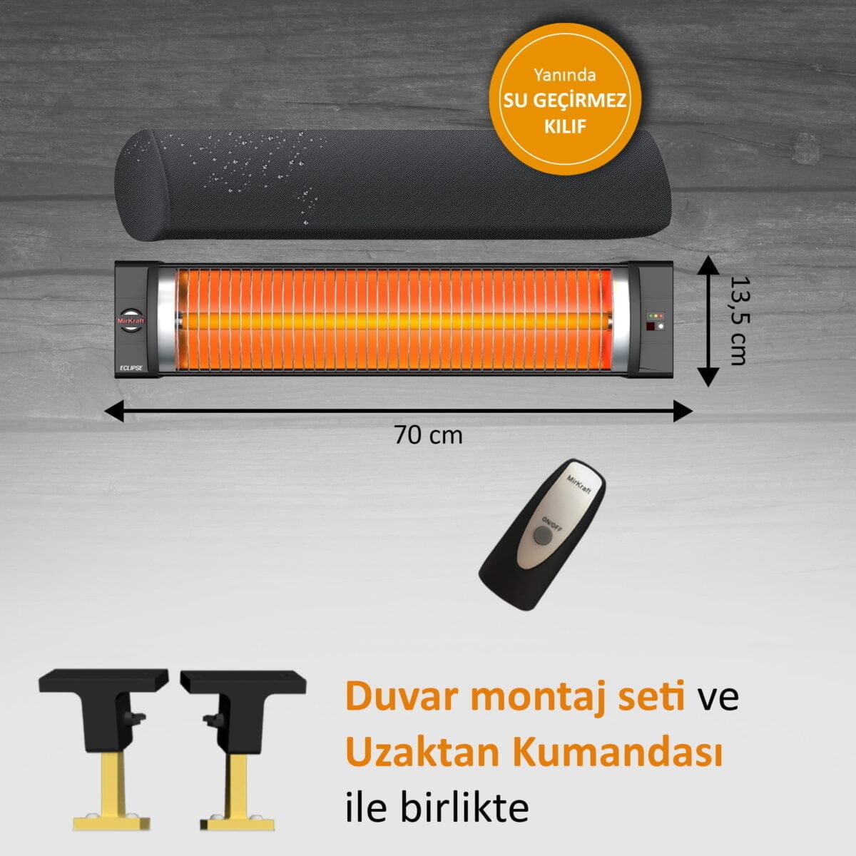 MirKraft Eclipse Duvar Tipi 2200W Isıtıcı MirKraft Türkiye