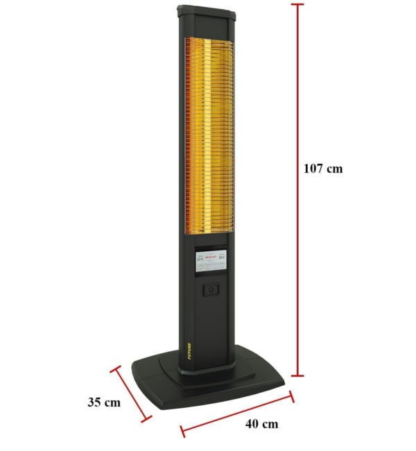Calentador de pie controlado por infrarrojos MirKraft Future Carbon - Imagen 4