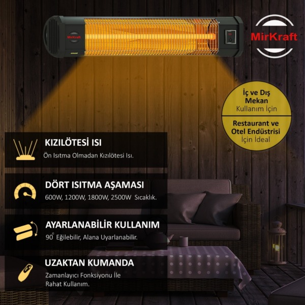 MirKraft Grade Wall Mounted Carbon Infrared Heater - Image 3