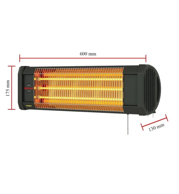 MirKraft Essby Tripod Quartz Infrared Heater - Image 4