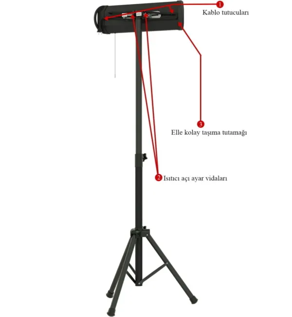 MirKraft Essby Tripod Quartz Infrared Heater - Image 3