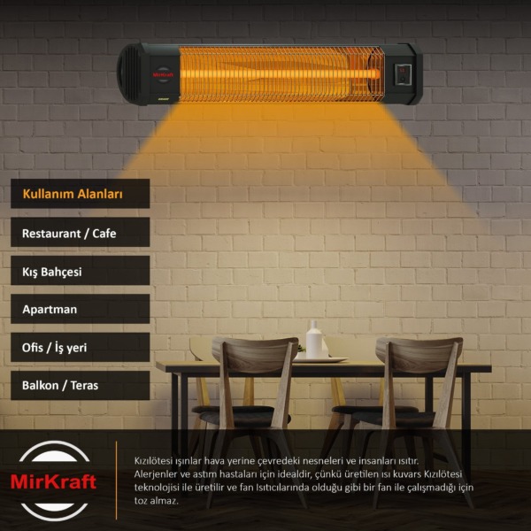MirKraft Grade Wall Mounted Carbon Infrared Heater - Image 6