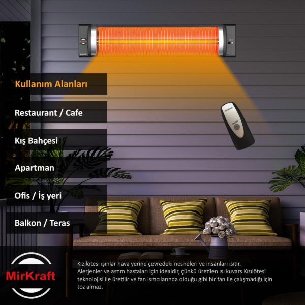 MirKraft Eclipse Wall Mount 2200W Heater - Image 6