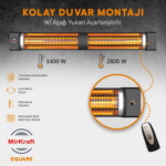 MirKraft Square Wall Mounted 2800W Powerful Heater - Image 2
