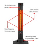MirKraft Solaris 2200 High Efficiency Carbon Infrared Heater - Image 2