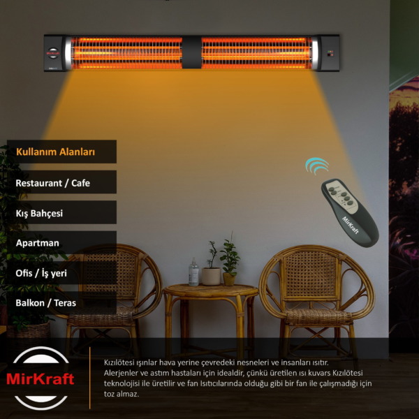 MirKraft Square Wall Mounted 2800W Powerful Heater - Image 3