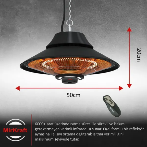 MirKraft Elirg RC Pendant Ceiling Heater - Image 3