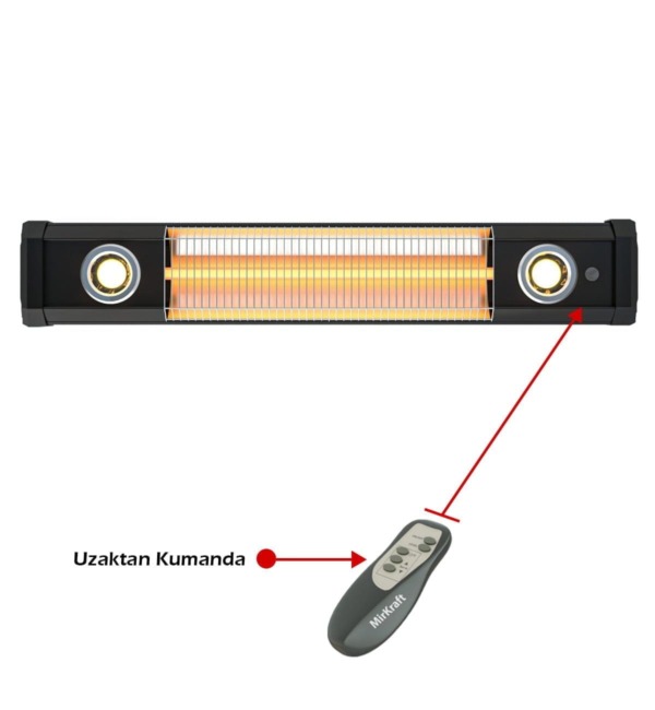 Calentador infrarrojo colgante de carbono MirKraft VEGA 2500W - Imagen 3