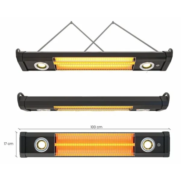 Calentador infrarrojo colgante de carbono MirKraft VEGA 2500W - Imagen 1