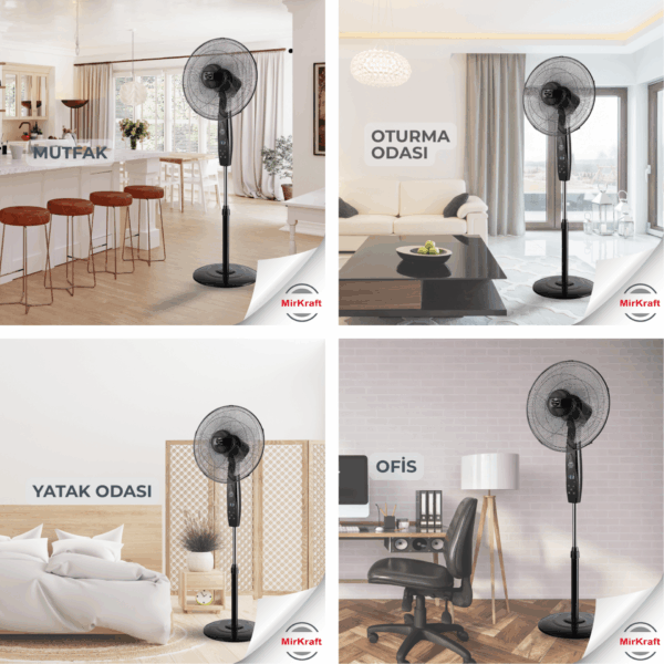 MirKraft FS-K40BR 16" Control remoto de pie Ventilador - Imagen 6
