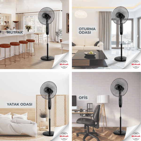 MirKraft FS-M40BR Ventilador de pie manual de 16" - Imagen 6