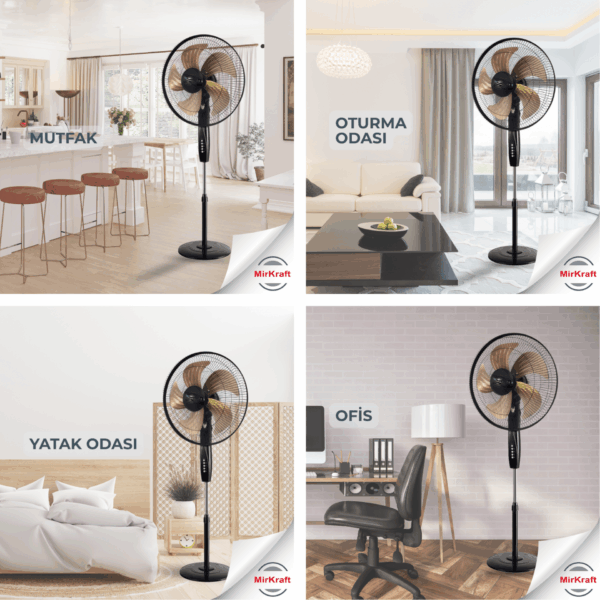 MirKraft FS-M5018 18" Ventilador manual de metal con soporte de hélice - Imagen 6
