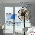 MirKraft FS-M5018 18" Ventilador manual de metal con soporte de hélice - Imagen 3