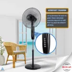 MirKraft FS-M40BR Ventilador de pie manual de 16"