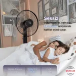 Ventilador de pared con control remoto MirKraft WL-3016