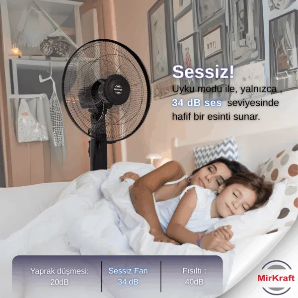 Ventilador de pared con control remoto MirKraft WL-3016