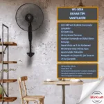 MirKraft WL-3016 Remote Control Wall Mounted Fan