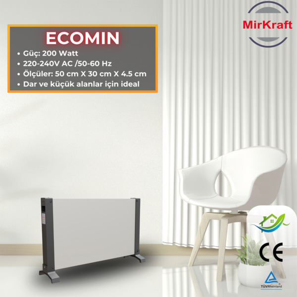 Ecomin Beyaz Elektrikli Konvektör Isıtıcı - Görsel 1