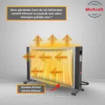 Ecomin Beyaz Elektrikli Konvektör Isıtıcı - Görsel 5