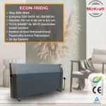 ECON 110 Antrasit Dijital Konvektör Isıtıcı