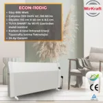 ECON 110 Beyaz Dijital Konvektör Isıtıcı