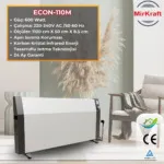 ECON 110 Antrasit/Beyaz Manuel Konvektör Isıtıcı