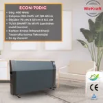 ECON 70 Antrasit Dijital Elektrikli Konvektör Isıtıcı