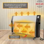 ECON 70 Antrasit/Beyaz Dijital Elektrikli Konvektör Isıtıcı - Görsel 4