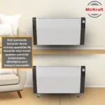 ECON 70 Antrasit/Beyaz Dijital Elektrikli Konvektör Isıtıcı - Görsel 5