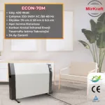 ECON 70 Antrasit/Beyaz Manuel Konvektör Isıtıcı