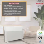 ECON 70 Beyaz Manuel Konvektör Isıtıcı