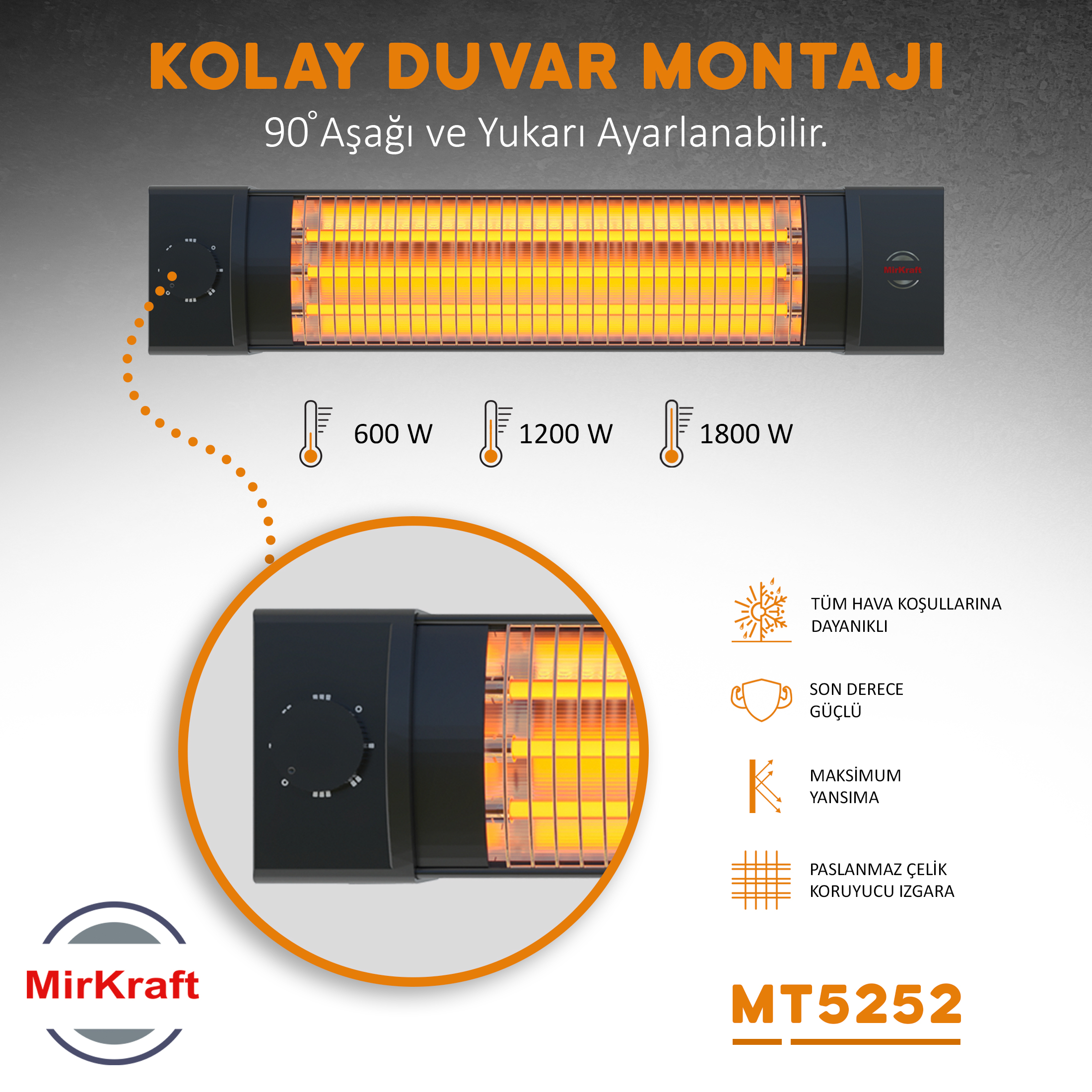 5252 - 1,800 WATT - 3 SPEEDS