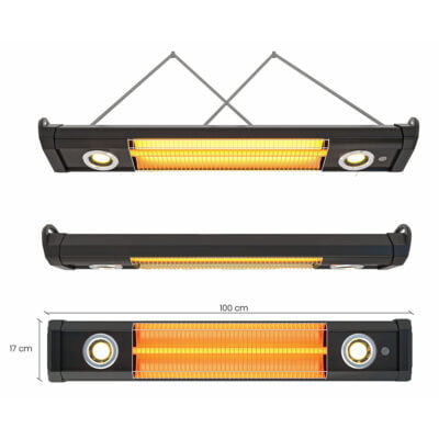 CARBON-TUBE PENDANT HEATERS (WITH REMOTE CONTROL)